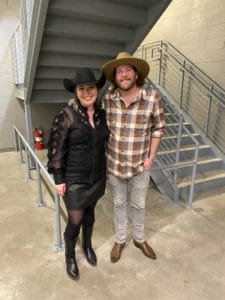 Crystal Scanio, CEO of ISF and James Young of the Eli Young Band pose for a photo!